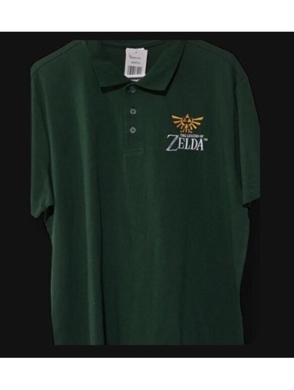 Legend of Zelda Polo Shirt Mens Large Embroidered Green NWT GameStop Exclusive